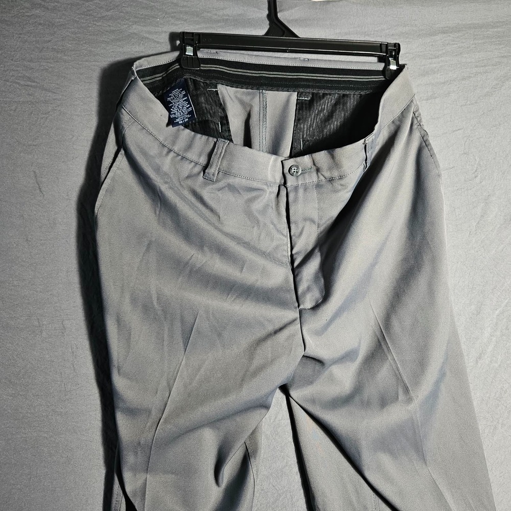 Dockers Tour Mens Golf Pants 36x30 Grey Flat Front Stretch Chino Trousers